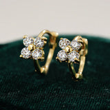 100% Real 18k Gold Stud Earrings Luxurious Classic Design 1ct Diamond Earrings Moissanite and GRA Certificate.