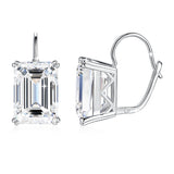 925 Sterling Silver 10*14mm Emerald Moissanite Clip Earrings perfect Jewelry gift.