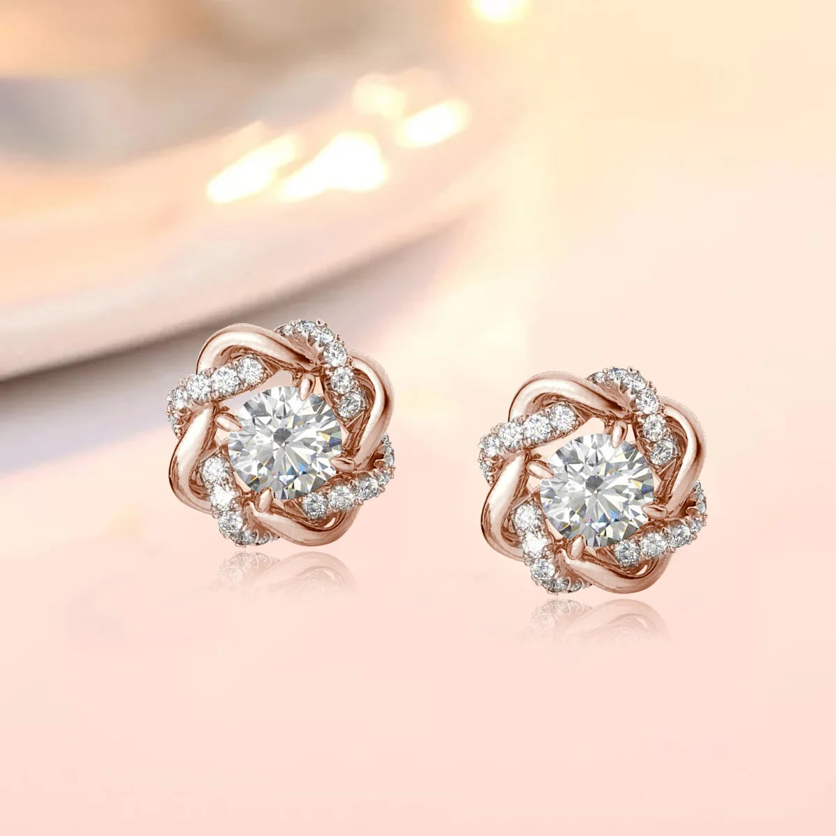 Luxury Quality Trendy Star Of David 2 Carat 6.5mm Moissanite Earrings Studs Pure 925 Silver Certificated Women's Jewellery Sale