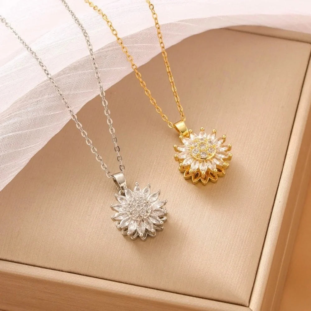 Sunflower Necklace, Exquisite Style,
