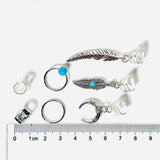 Hair Braids Retro Gold Leaves Moon Blue Beads Hair