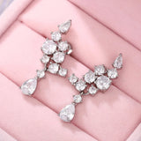 Graceful Luxury Pendant Earrings, Fashion Accessories with Dazzling Zirconia  Jewellery.