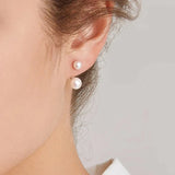 Double Imitation Pearl Earrings Creative Design Fashion Versatile  Earring Jewellery.