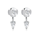 1CT D Color Moissanite Teardrop Earrings - 925 Sterling Silver Plated 18K Gold Drop Earrings Luxury Jewelry