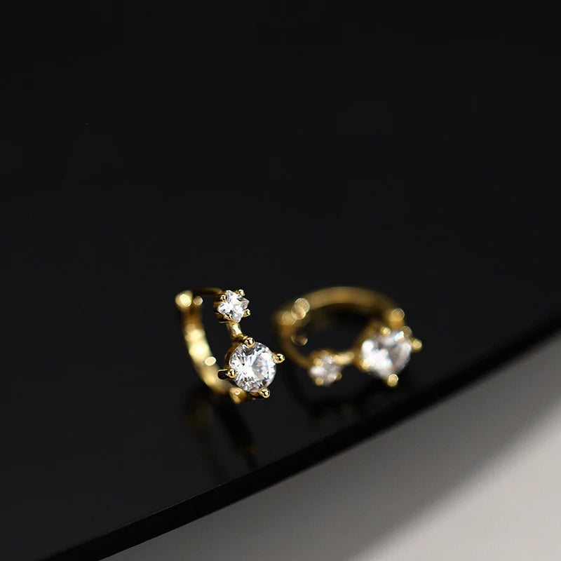 Classic Large and small diamond unique design earrings.