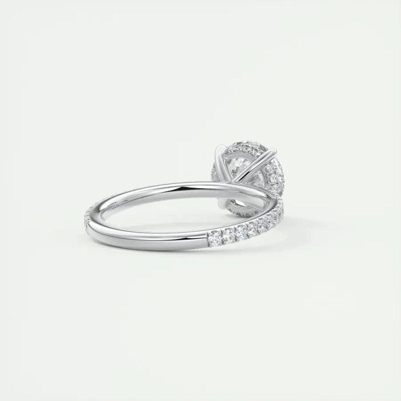 Classic 925 Sterling Sliver Ring 8mm, 2 Carat Round Moissanite Rings