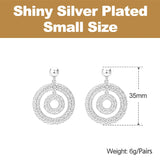 Bicyclic Ring Hollowed Out Drop Earrings For Women Brass Gold Color Earrings.