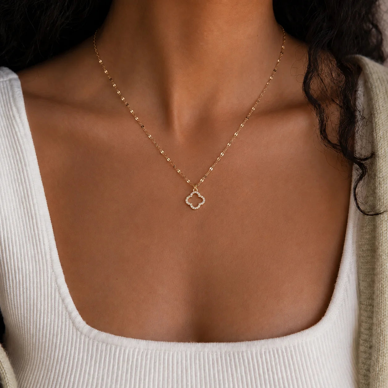 Original Gold Heart Necklace, Sparkling Zirconia Pendant Necklace.