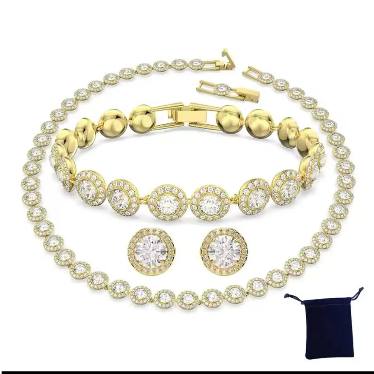 2025 European and American exquisite set simple atmosphere couple bracelet necklace fashionable