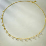 Charm Moissanite Diamond Necklace 100% Real 925 Sterling Silver Jewellery.