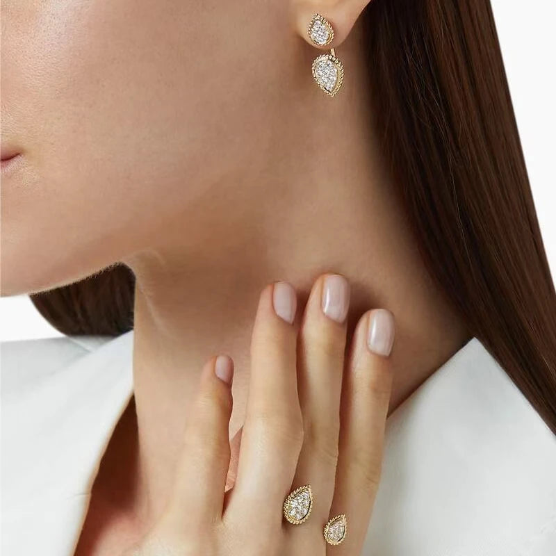 Detachable Double Eyes Earrings Women Jewelry.