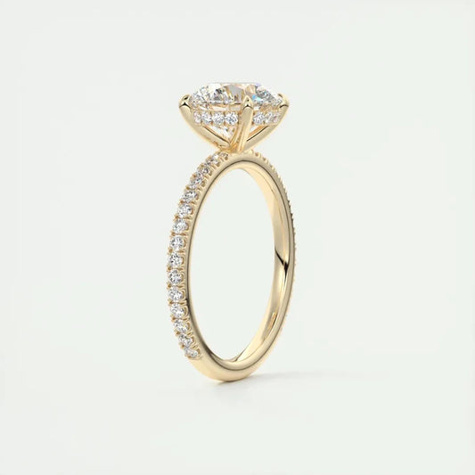 Classic 925 Sterling Sliver Ring 8mm, 2 Carat Round Moissanite Rings
