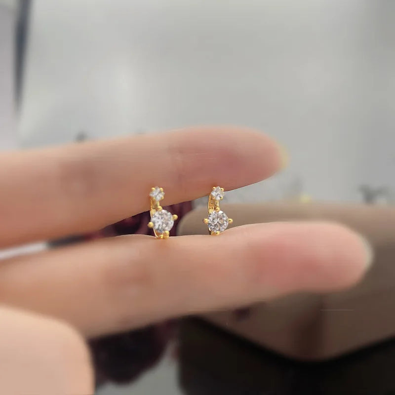 Classic Large and small diamond unique design earrings.