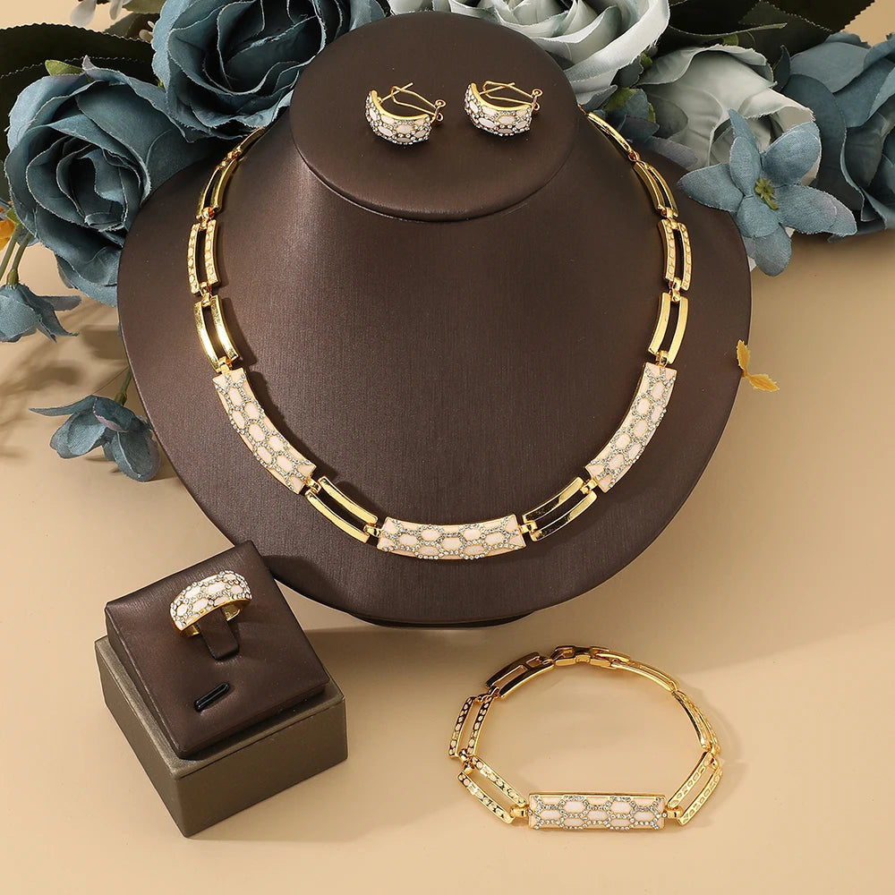 stainless steel  24K Real gold plating Retro thick chain Jewelry Set.