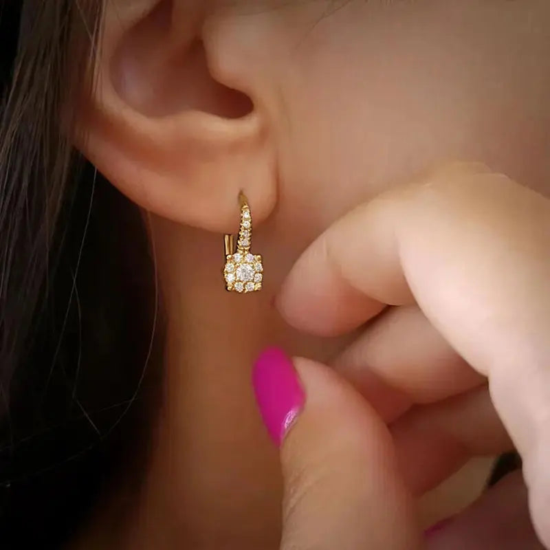 Full Round Moissanite Classic   Earrings 925 Sterling Silver Earring Jewellery.