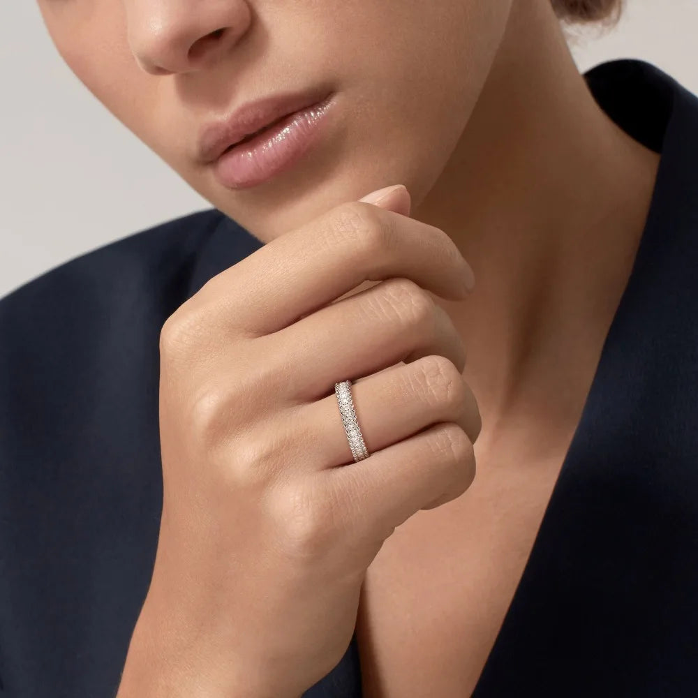 Moissanite Ring 925 Sterling Silver Diamond