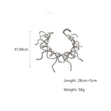 FYUAN Geometric Square Crystal Choker Necklaces for Women Long Tassel Clavicle Chain Necklaces Statements Jewelry