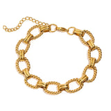 Chunky Bold Bracelets, Stainless Steel, Bracelet Gold Plated Tarnish Free.