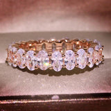 925 Sterling Silver Fashion Original Oval Zircon Ring  Luxury High Quality Fine Jewellery.