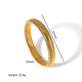Fashion 18K Gold Plated Stainless Steel Elastic Bracelet Jewellery.