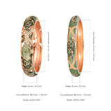 Cloisonne Double Bangle Bracelet On Hand Enamel Jewelry Women's Hand Bracelet.