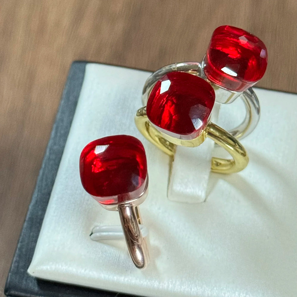 Classic Ring Stacking Mixed Color Crystal Ring 33 Colors Candy Style Ring Jewellery Gift.