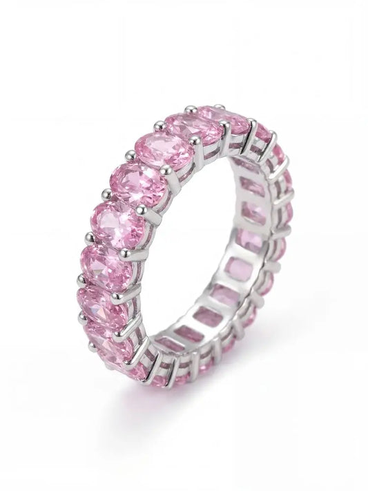 925 Sterling Silver Fashion Original Oval Zircon Ring  Luxury High Quality Fine Jewellery.