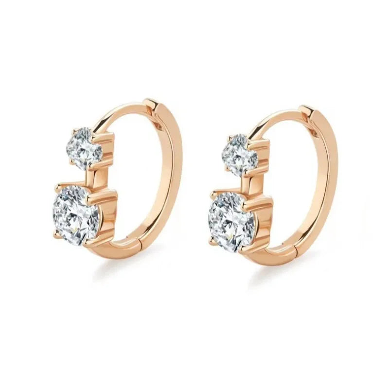 Classic Large and small diamond unique design earrings.