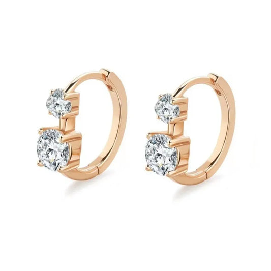 Classic Large and small diamond unique design earrings.