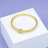 AU999 Gold Bracelet Diamond Clasp Bracelet AU750 Women's Simple Light Bracelet 24K Real Gold Bracelet Jewellery.