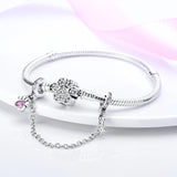 Safety Chain Fit Original 925 Sterling Silver Beads Moon Star Butterfly Heart shaped Jewellery Gift.