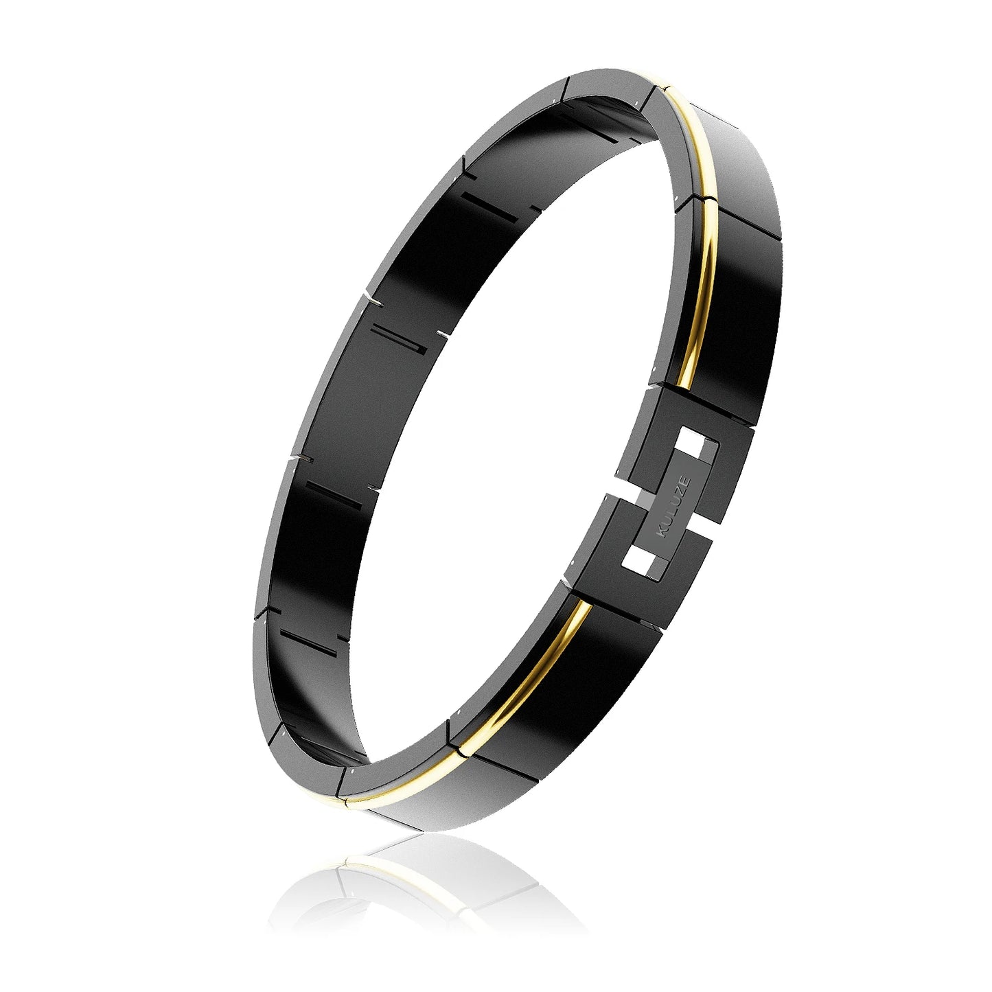 KULUZE Men's Jewelry Titanium Metal Stylish Link Bracelet/Solid titanium Adjustable Bracelets Designed for Men