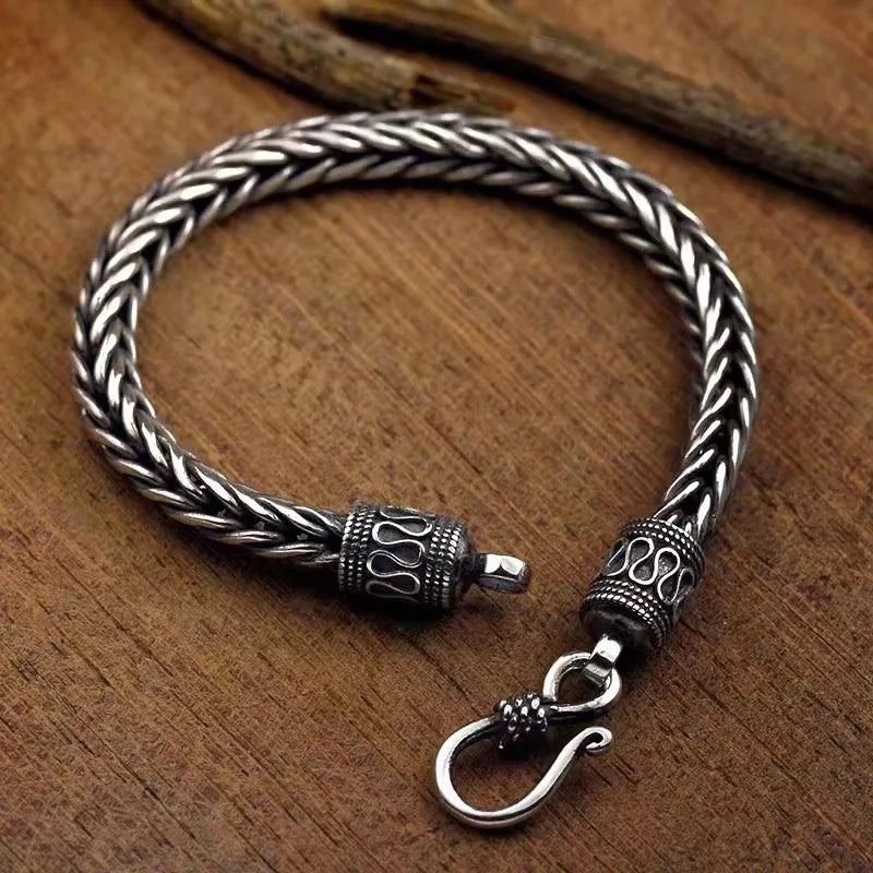 925 Silver Bracelet  Men Classics Fine Jewellery Chain Gifts.