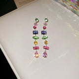 18K Gold Plated New Luxury Colorful Crystal Zircon Necklace Fashion Jewellery.