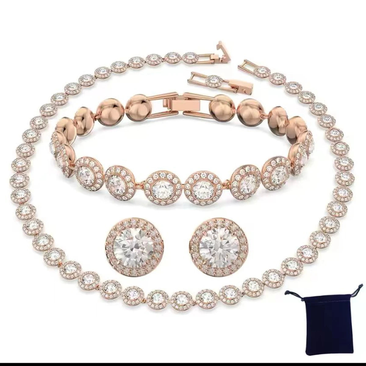 2025 European and American exquisite set simple atmosphere couple bracelet necklace fashionable