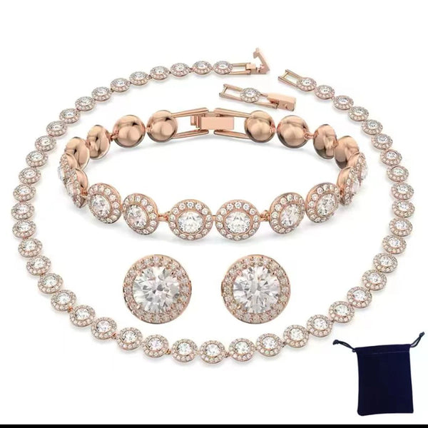 Fashionable exquisite  jewelry set atmosphere couple bracelet necklace.
