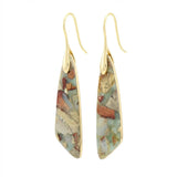 Natural Stone Earrings Bohemian, Emperor Stone Geometric Pendant Earring Luxury Jewellery.