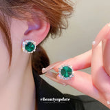 Luxury Rhinestone Necklace Stud Earrings, Crystal  Necklaces Ladies Fashion Jewellery Set.