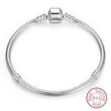 Bracelet Silver 925 Original Star Moon Sun Four Leaf Clover Green Zircon Bracelets Jewellery.