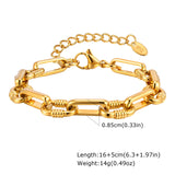 Chunky Bold Bracelets, Stainless Steel, Bracelet Gold Plated Tarnish Free.