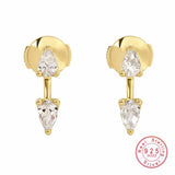 1CT D Color Moissanite Teardrop Earrings - 925 Sterling Silver Plated 18K Gold Drop Earrings Luxury Jewelry