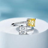 Opening Ring Luxury Fashion Accessories with Shiny Cubic Zirconia Stylish Adjustable Jewellery.