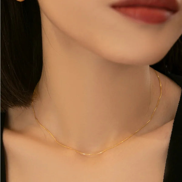 Real 18K Gold Women's Necklace Great Gift Jewelry.