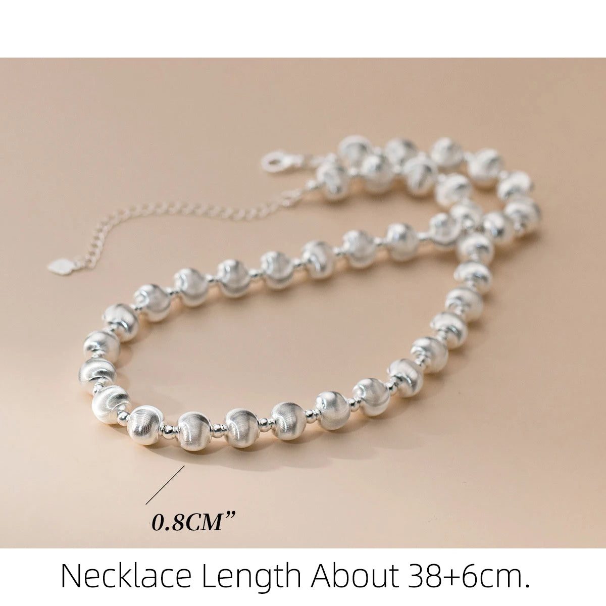 La Monada 16+5cm Simple Silver Bead Bracelets For Women Silver 925 Geometric Bead Chain Sterling 925 Silver Women's Bracelet