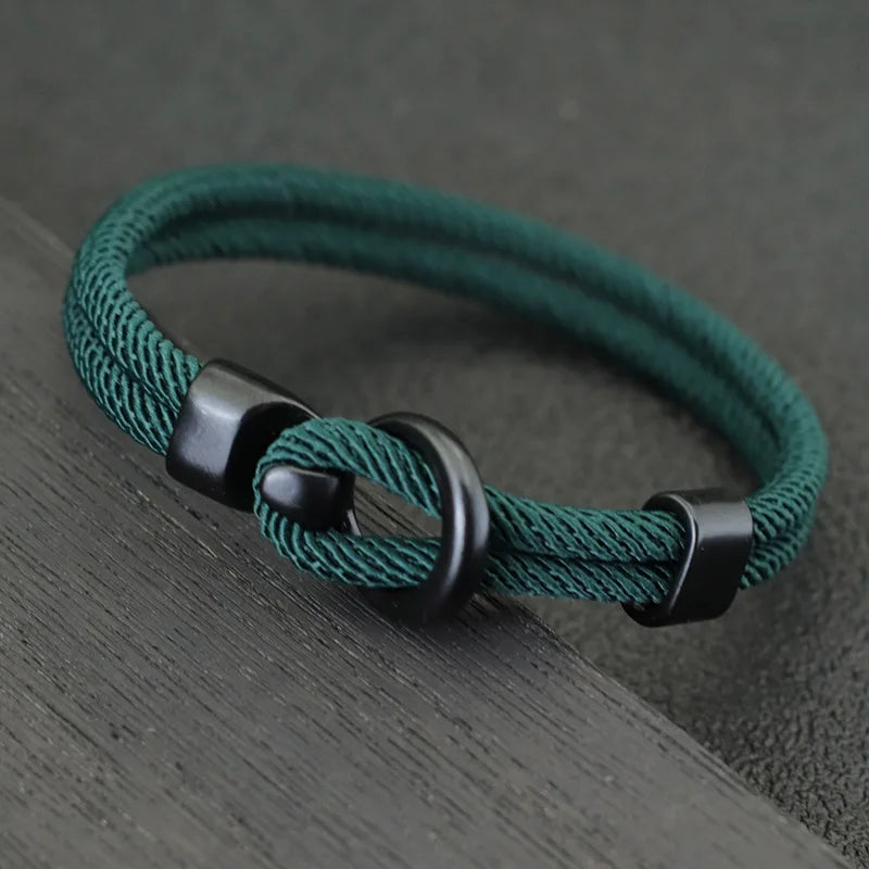 Fashion Rope Bracelet Men Double Layer Bracelet  Accessories.