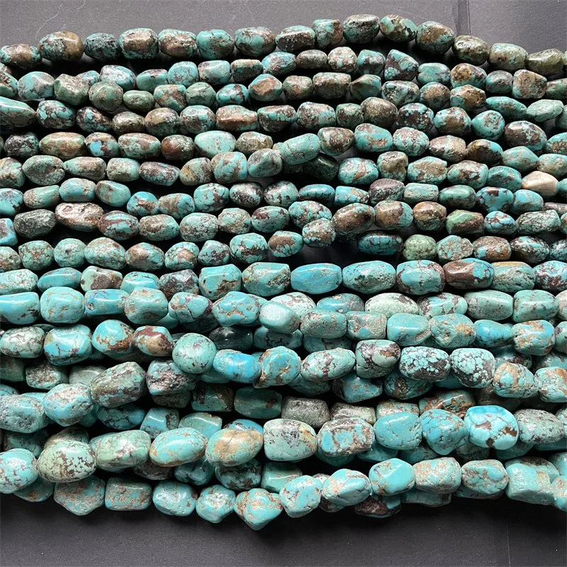 Hubei Raw Turquoise Nugget Beads 100% Natural Gemstone Genuine Natural Gem Stone for Bracelet Diy Healing Power Jewelry Making