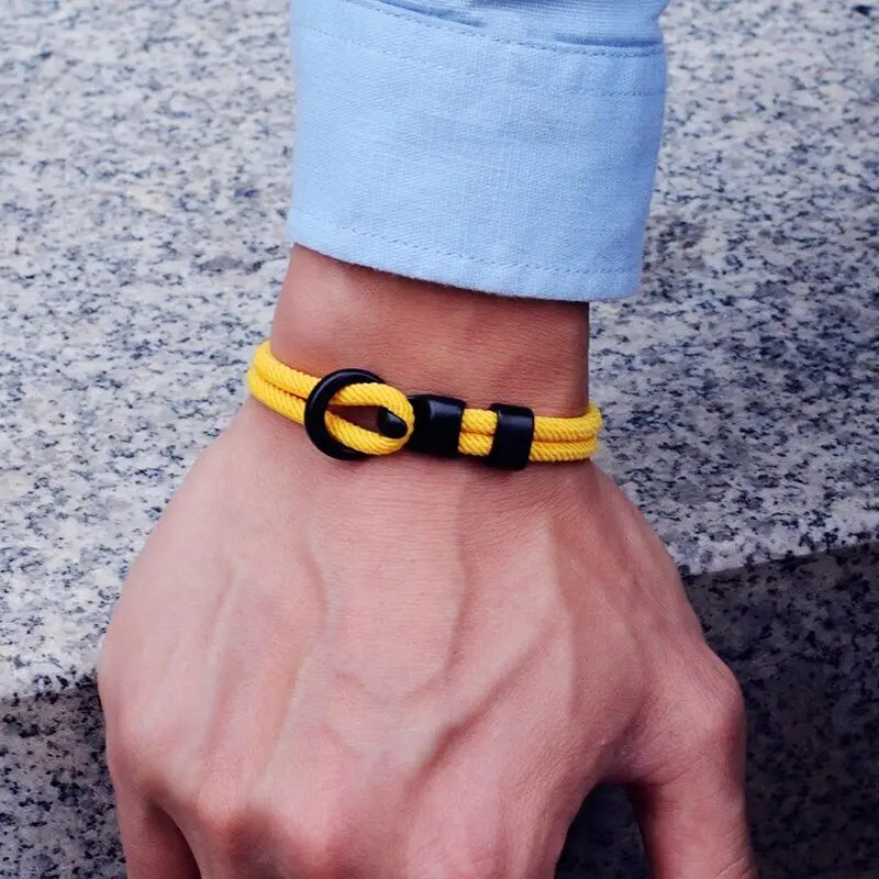 Fashion Rope Bracelet Men Double Layer Bracelet  Accessories.