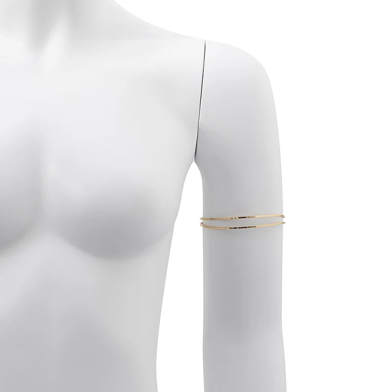 Punk Armlet Adjustable Upper Arm Cuff Minimalist Bangle Armband Arm Bracelet Jewelry Gift