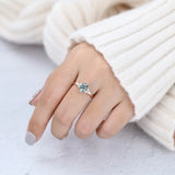 Natural Unique 6x8mm Oval Moss Agate Rings, 925 Sterling Silver Handmade Ring Fine Jewellery.