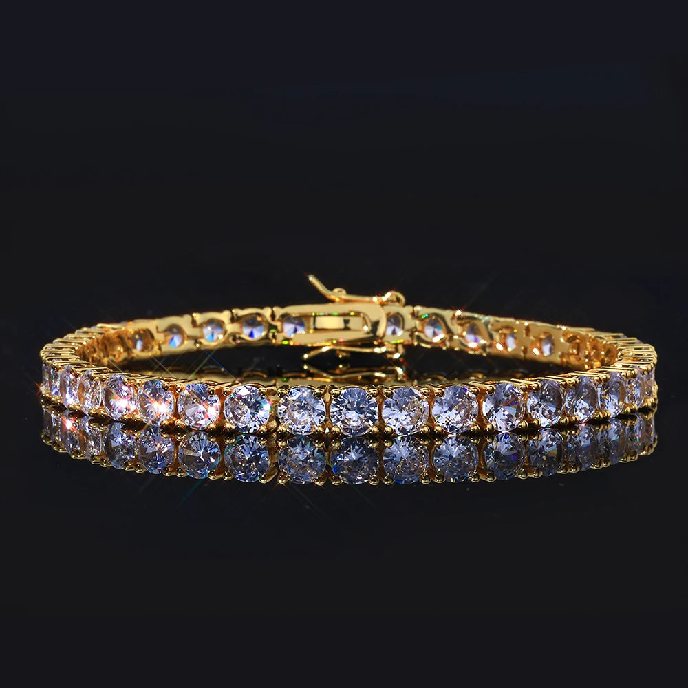ICEBLING 5mm Moissanite Tennis Bracelet 925 Silver D Colour VVS1